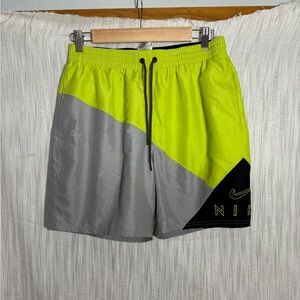 Nike Black Logo Tag swim trunks size Medium
